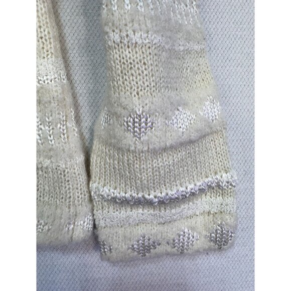 Christopher & Banks Womens Preppy Wool Blend Striped Sweater Size S Ivory Cream - Picture 8 of 13